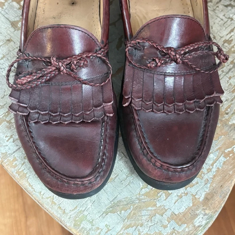 Allen Edmonds Woodstock Oxblood Red Dress Shoes Kiltie Burgundy Loafer Men 11 C